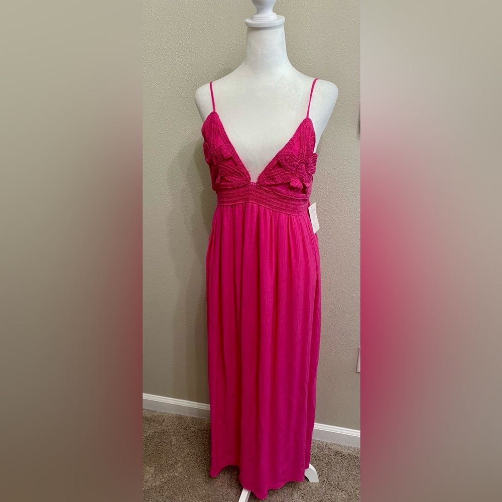 NEW ! Love Tree fuchsia summer maxi dress